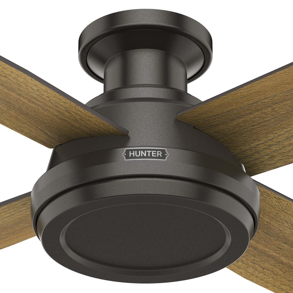 Hunter Dempsey Low Profile 52&quot; Ceiling Fan in Noble Bronze, , large