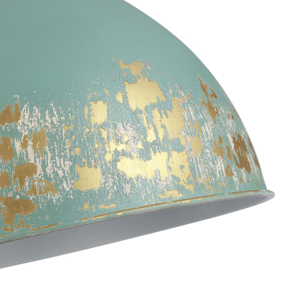 Golden Lighting Alison 8-Light Pendant with Teal Shade in Vintage Gold, , large