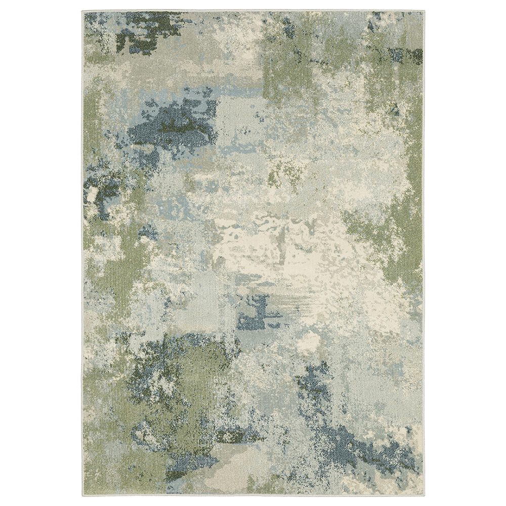Oriental Weavers Branson 6"7" x 9"2" Blue and Green Area Rug, , large