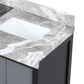 Lexora Home Zilara 42" Single Bathroom Vanity in Black and Grey with 11 cm Castle Grey Marble Top and Rectangular Sink, , large