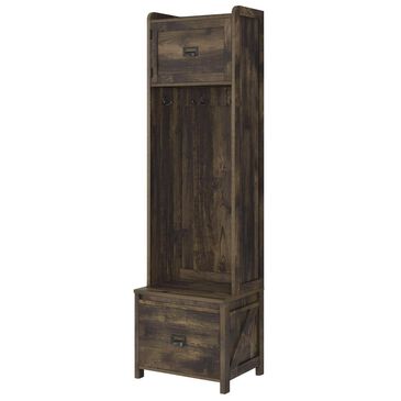 DHP Winthrop Entryway Hall Tree with Storage Bench in Rustic, , large