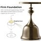 Furniture of America Gleam Round End Table in Antique Brass and White, , large