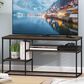 HOMLUX 45" TV Stand with 2 Open Storage Shelves in Columbia Walnut, , large