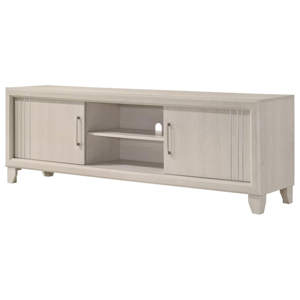 Crown Mark Charlie 71" TV Stand in White, , large