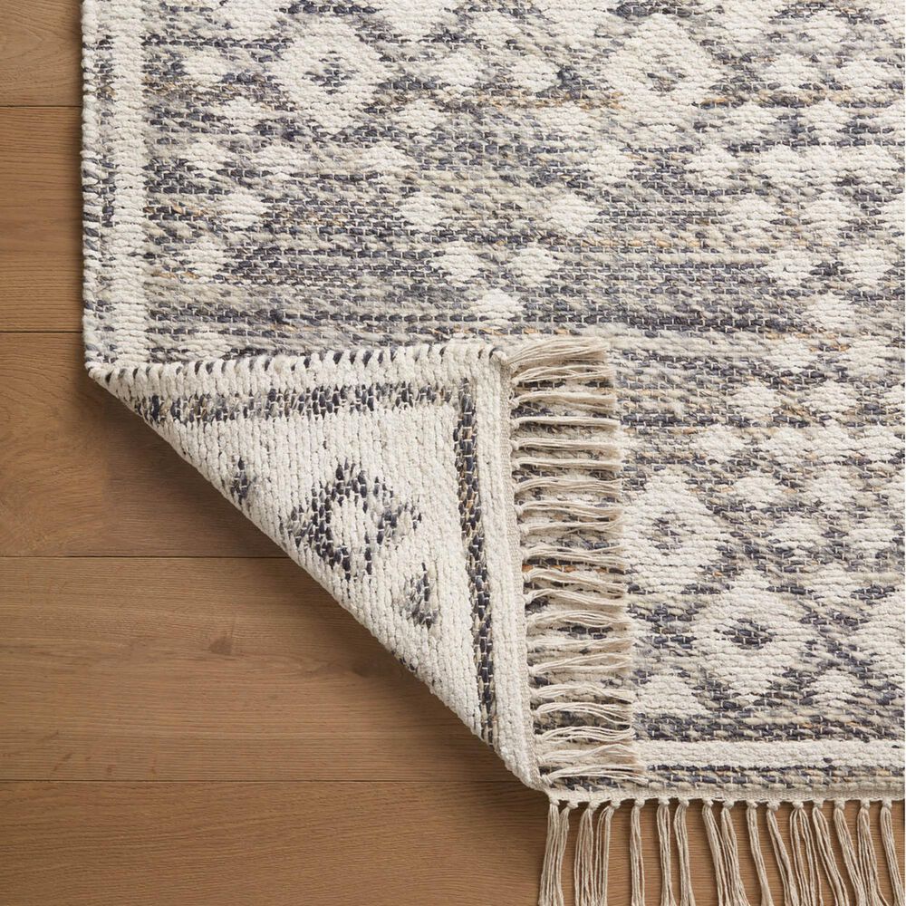Angela Rose Rivers 2&#39;3&quot; x 3&#39;9&quot; Denim and Ivory Area Rug, , large