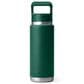 YETI Rambler 26 Oz Water Bottle with Color-Matched Straw Cap in Black Forest Green, , large