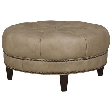 Smith Brothers Leather Cocktail Ottoman in Tan Bisque, , large