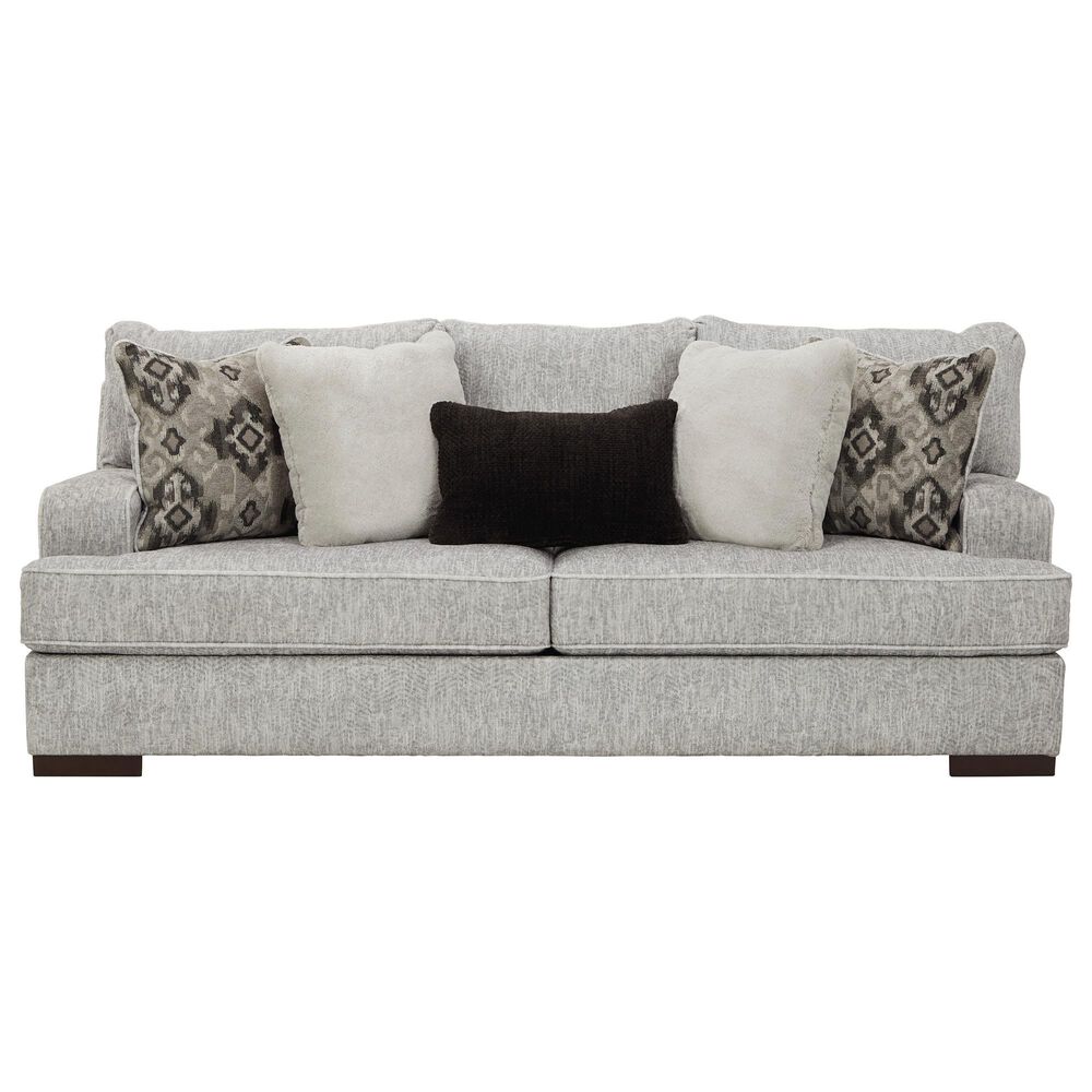 Signature Design by Ashley Mercado Stationary Sofa in Pewter Grey, , large