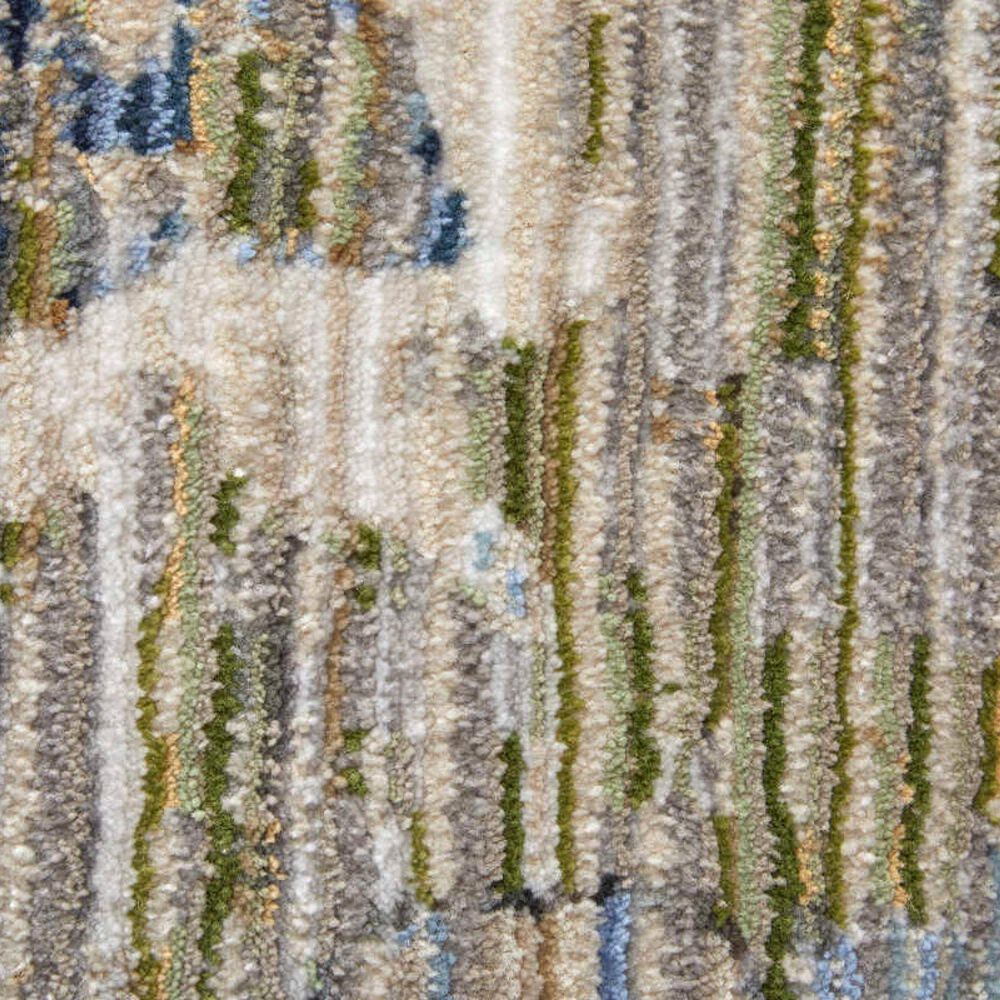 Feizy Melrose 5&#39; x 7&#39;6&quot; Green and Ivory Area Rug, , large