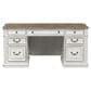 Belle Furnishings Junior Executive Desk in Antique White and Bark, , large