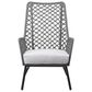 Blue River Marco Outdoor Lounge Chair with Gray Rope in Black, , large