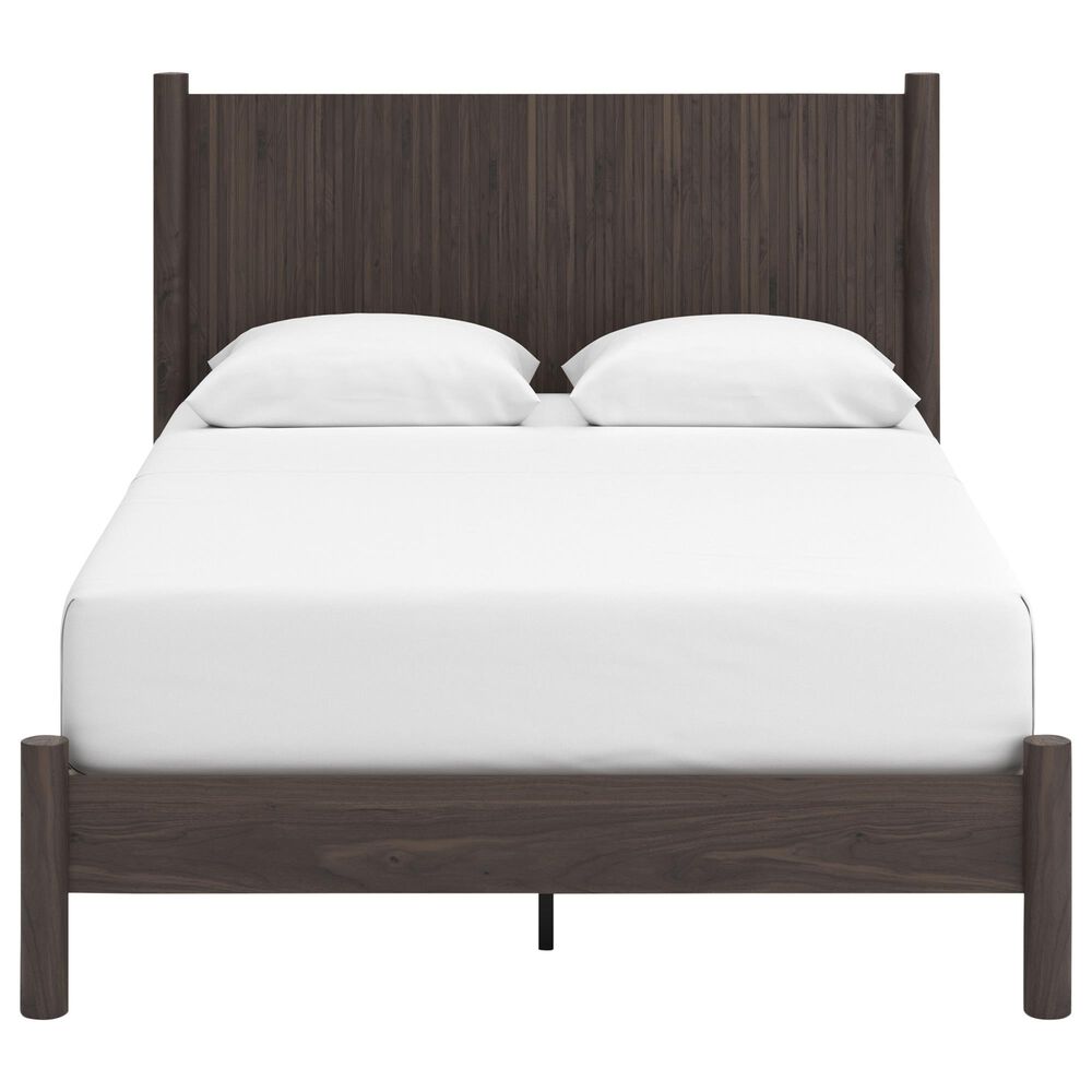 Ashley 5-Piece Queen Panel Platform Bedroom Set in Rich Brown, , large