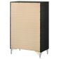 Coaster Lucia 5-Drawer Chest in Black and Chrome, , large