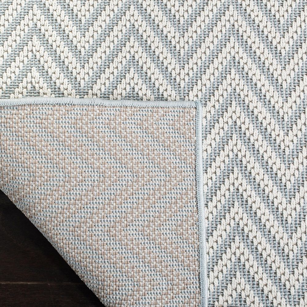 Safavieh Bermuda Chevron 9&#39; x 12&#39; Light Blue and Cream Indoor/Outdoor Area Performance Rug, , large