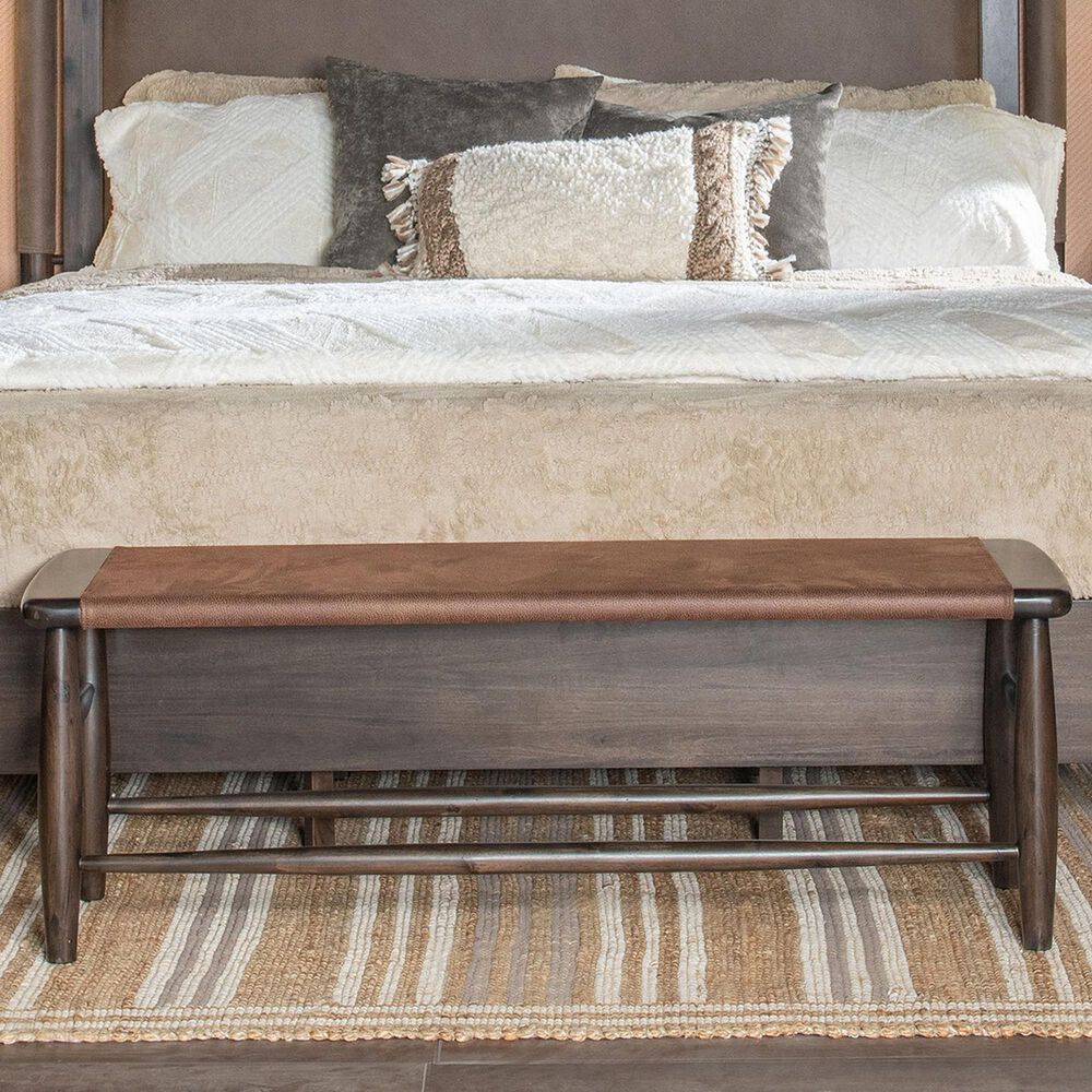 Urban Home Koko Upholstered Bench in Minx, , large