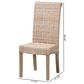 Baxton Studio Santiago Side Chair in Grey and Rustic Taupe, , large