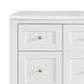 James Martin Vanities Breckenridge 60" Single Bathroom Vanity in Bright White with 3 cm White Zeus Quartz Top and Rectangular Sink, , large
