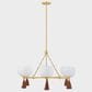 Mitzi Lighting Niya 6-Light Chandelier in Aged Brass, , large