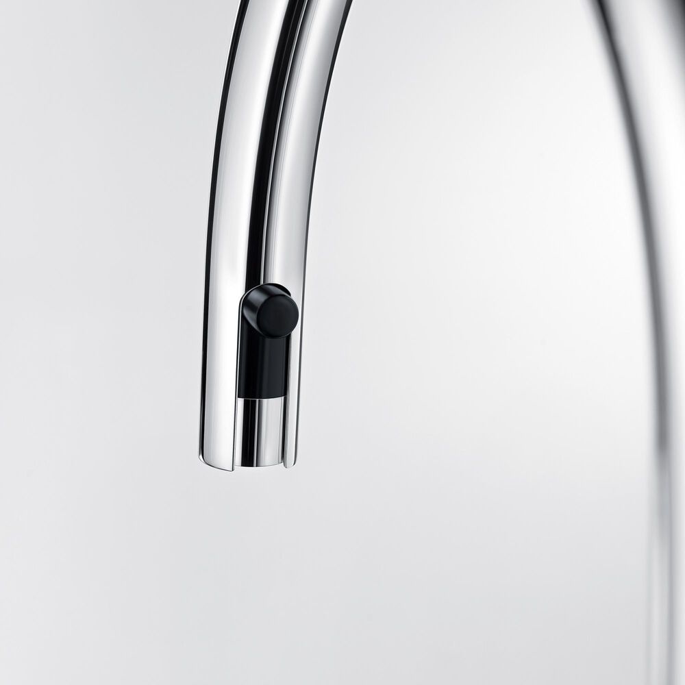 Blanco Urbena 1.5 GPM Pull-Down Kitchen Faucet in Chrome and Cinder, , large