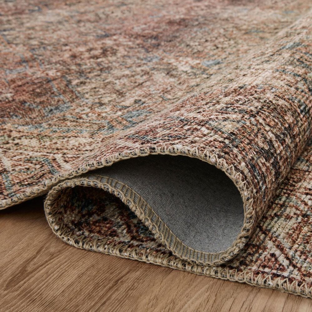 Amber Lewis x Loloi Billie 2&#39; x 5&#39; Aqua and Rust Runner, , large
