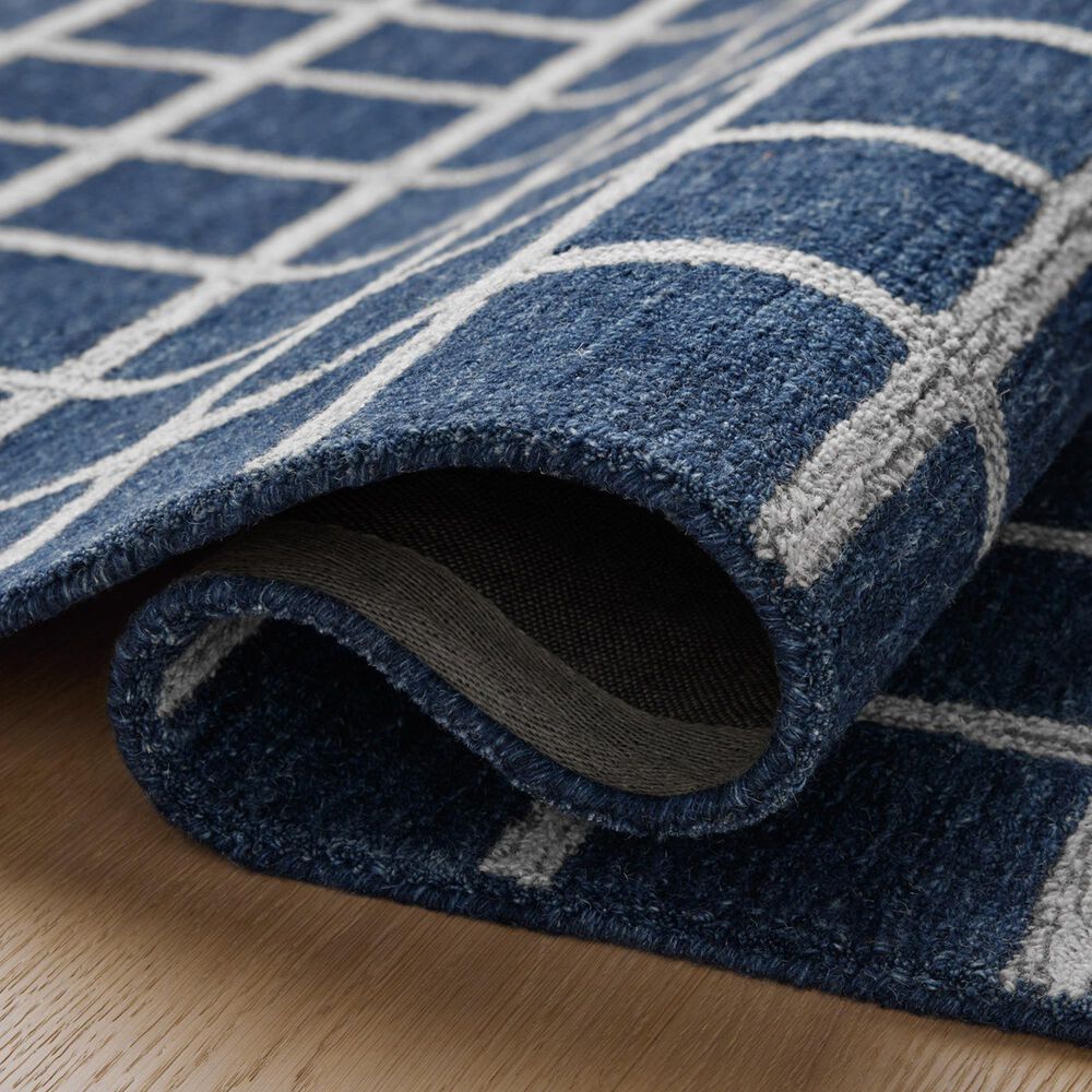 Chris Loves Julia x Loloi Polly 2&#39; x 5&#39; Navy and Silver Runner, , large