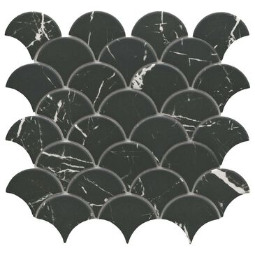 Emser Elegan Nero 12" x 11" Shell Porcelain Mosaic Sheet, , large