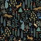 Rifle Paper Co Crafted by Cloth & Company Mayfair Twin Headboard in Menagerie Black, , large