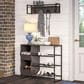 RiverRidge Home Afton 4-Hook Wall Shelf in Dark Weathered Woodgrain and Black, , large