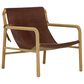 Joybird Hazel Leather Accent Chair in Chocolate and Natural, , large