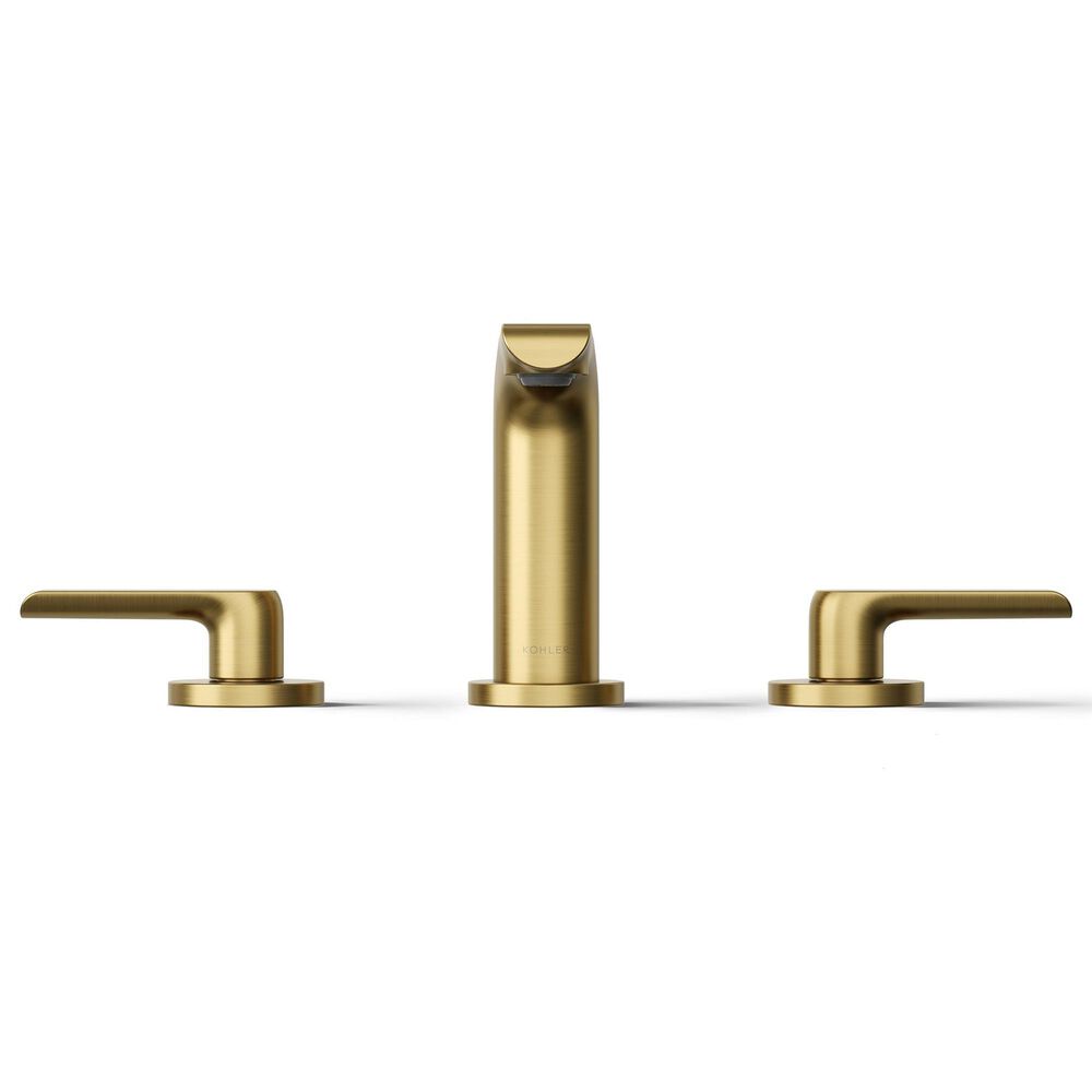Kohler Avid Widespread Bathroom Sink Faucet in Vibrant Brushed Moderne Brass, , large