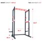 Sunny Health & Fitness Power Zone Advanced Multifunction Squat Power Cage in Black, , large