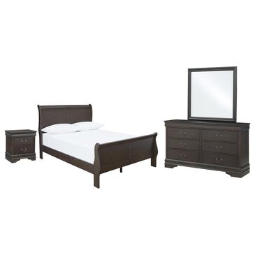 Signature Design by Ashley Leewarden 4 Piece Full Bedroom Set in Dark Brown, , large