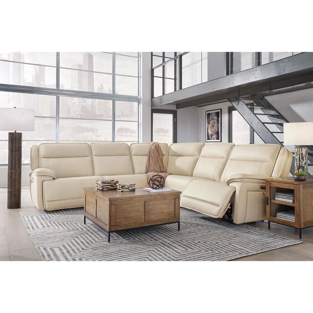 Ashley Double Deal 5-Piece Power Symmetrical Reclining Sectional in Almond, , large