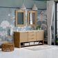James Martin Vanities Solene 72" Double Bathroom Vanity in Seaside Oak with 3 cm Victorian Silver Quartz Top and Rectangular Sinks, , large