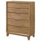 Crown Mark Florian 5 Drawer Chest in Light Brown, , large