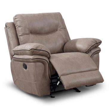 Crystal City Isabella Manual Rocker Recliner in Sand, , large