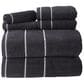 Timberlake Lavish Home 6-Piece Quick Dry Towel Set in Black, , large
