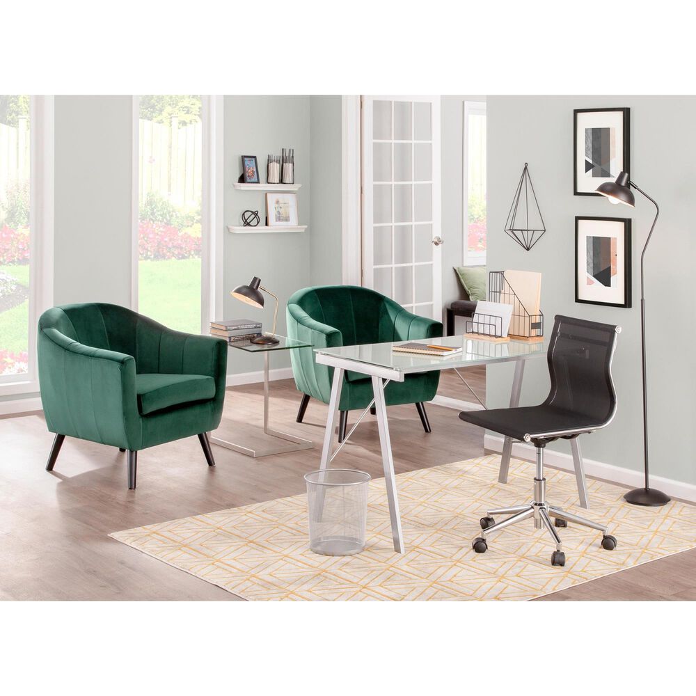 Lumisource Zenn End Table in Stainless Steel and Clear, , large
