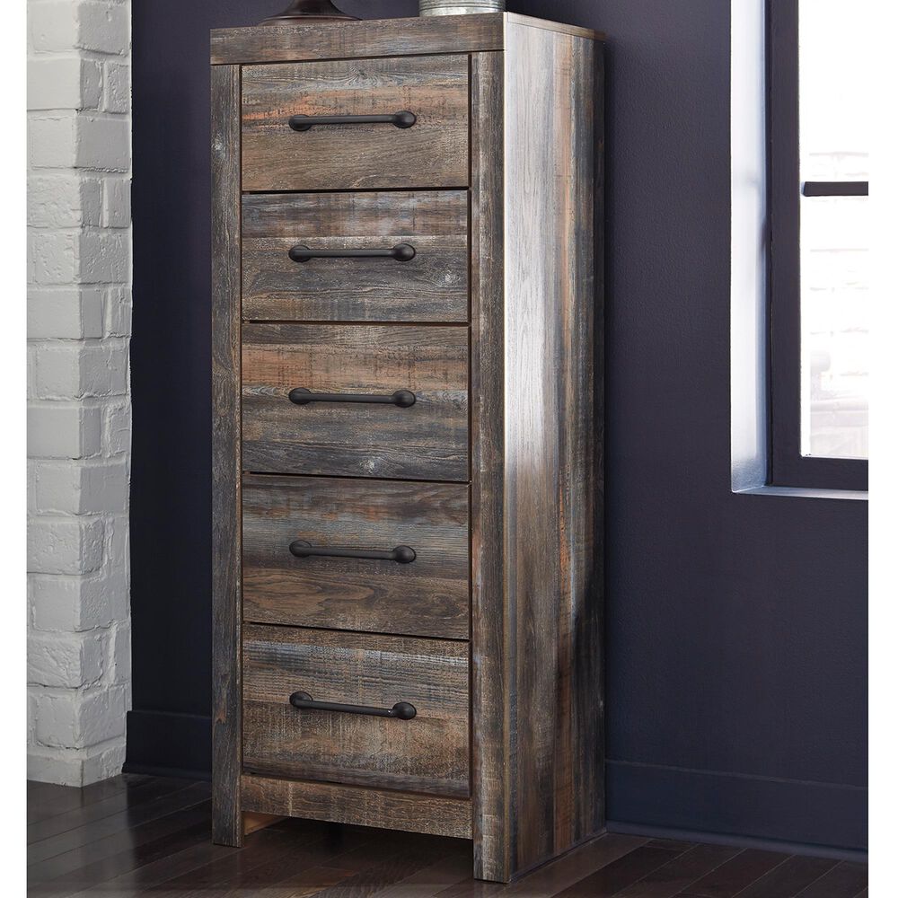 Ashley Drystan 5 Drawer Lingerie Chest in Rustic Brown, , large