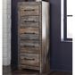 Ashley Drystan 5 Drawer Lingerie Chest in Rustic Brown, , large
