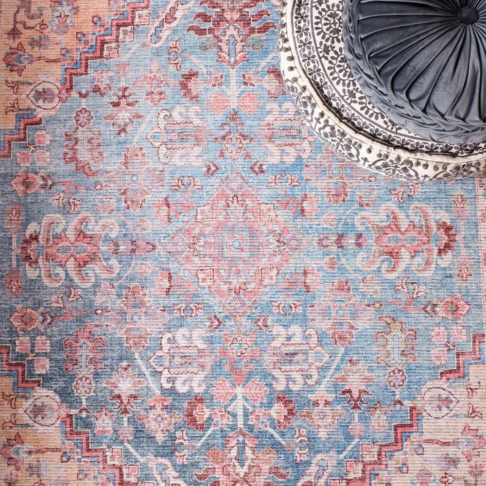 Safavieh Serapi Bohemian 8&#39; x 10&#39; Blue and Rust Area Rug, , large
