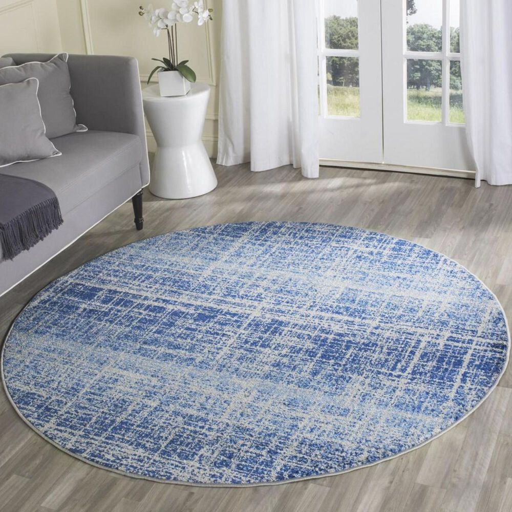 Safavieh Adirondack ADR116D 6" Round Blue and Silver Area Rug, , large