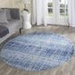 Safavieh Adirondack ADR116D 6" Round Blue and Silver Area Rug, , large