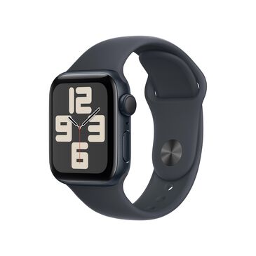 Apple Watch SE GPS 40mm Midnight Aluminum Case with Midnight Sport Band - M/L, , large