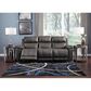 Ashley Erlangen Power Reclining Sofa with Adjustable Headrest in Midnight, , large