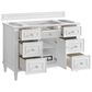 James Martin Vanities Lorelai 48" Single Vanity in Bright White with 3 cm Parisien Bleu Quartz Top, , large
