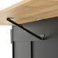 HOMLUX 53" Rolling Mobile Kitchen Island with Solid Wood Top and Locking Wheels in Black, , large