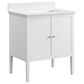 37B Heston 30" Single Bathroom Vanity in Bright White with White Composite Stone Top and Backsplash, , large