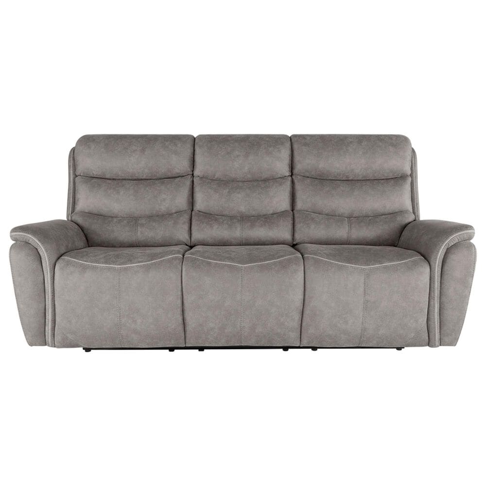 New Heritage Design Kamari Manual Reclining Sofa in Gray, , large