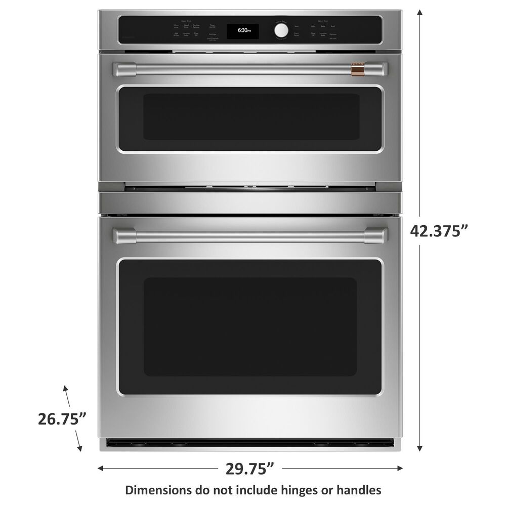 Cafe 30&quot; Combination Double Wall Oven with Convection in Stainless Steel, , large